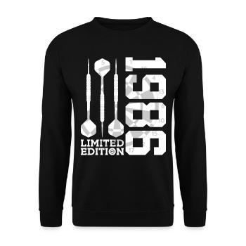 ÉDITION LIMITÉE 1986 DARTS 40E ANNIVERSAIRE - Sweat-shirt Unisexe - noir - Devant - Alina (178cm) & Michal (187cm)