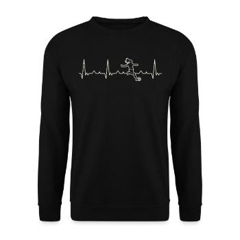 Girl Jugador de fútbol disparó. Corazón. Amor. - Sweat-shirt Unisexe - noir - Devant - Alina (178cm) & Michal (187cm)