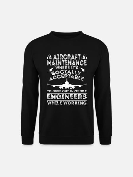 Airplane Mechanic Humor - Unisex Sweatshirt - black