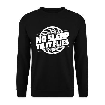 Airplane Mechanic - Unisex Sweatshirt - black - Front - Alina (178cm) & Michal (187cm)
