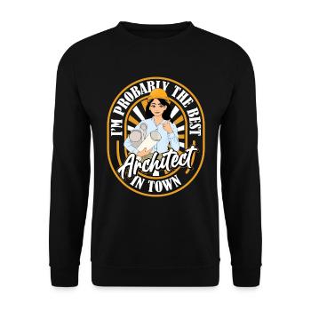 Architecture d’architecte drôle - Sweat-shirt Unisexe - noir - Devant - Alina (178cm) & Michal (187cm)