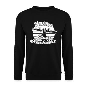 Flugzeug Mechaniker - Unisex Pullover - Schwarz - Vorne - Alina (178cm) & Michal (187cm)