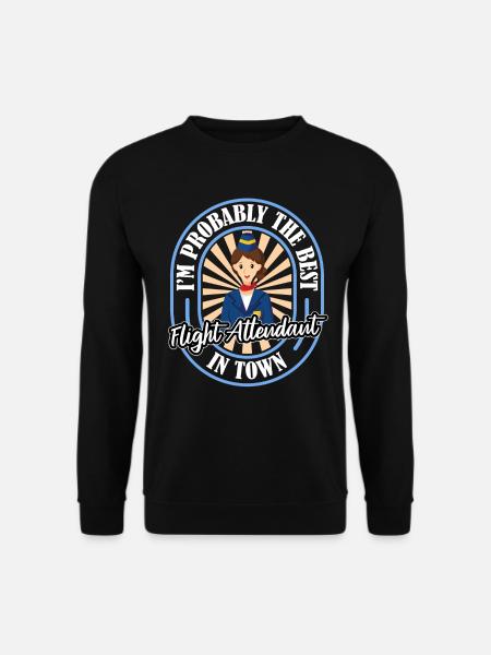 Flight attendant stewardess funny - Unisex Sweatshirt - black