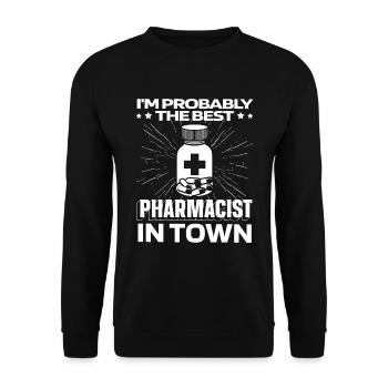 Apotheke Apotheker Medikation - Unisex Pullover - Schwarz - Vorne - Alina (178cm) & Michal (187cm)