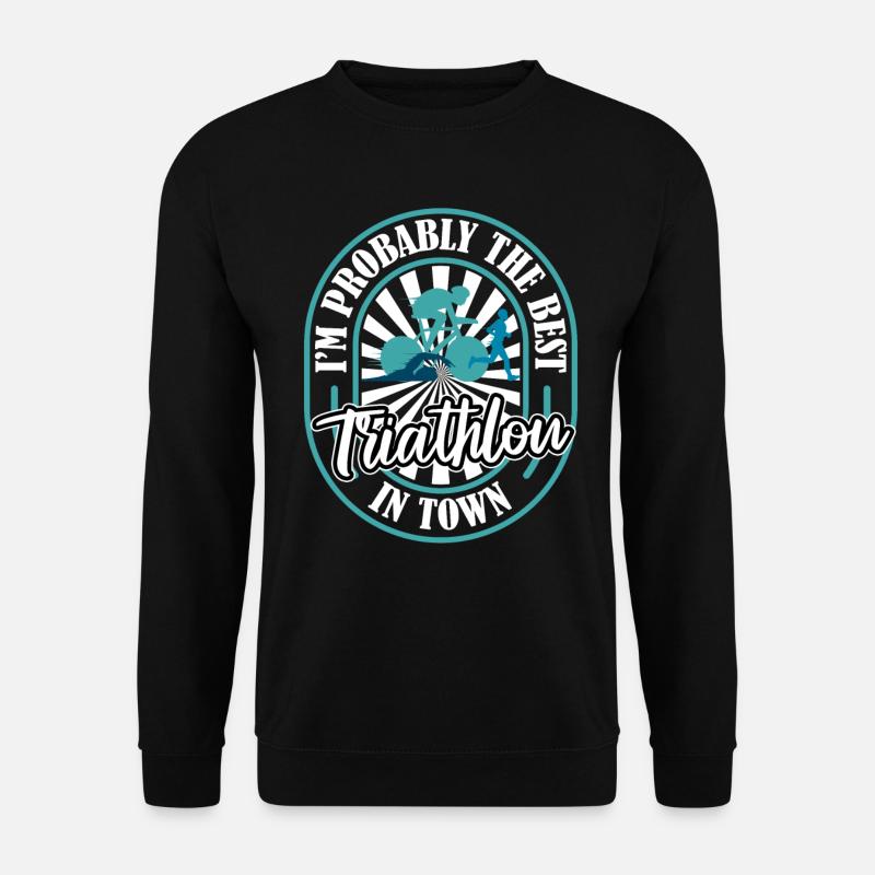 Triathlon Triathlete Lustig - Unisex Sweatshirt - black