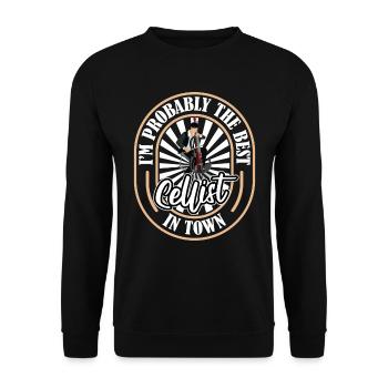 Cello Cellist Humor - Unisex Sweatshirt - black - Front - Alina (178cm) & Michal (187cm)