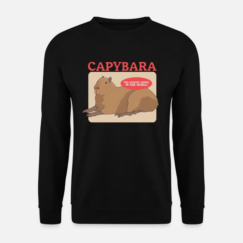 Capybara Capybaras Gift - Unisex Sweatshirt - black