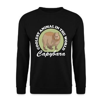 Capybara capybaras Capybaras gift - Unisex Sweatshirt - black - Front - Alina (178cm) & Michal (187cm)