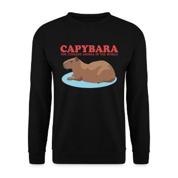 Capybara Capybaras Capybaras Capybara Gift - Unisex Sweatshirt - black - Front - Alina (178cm) & Michal (187cm)