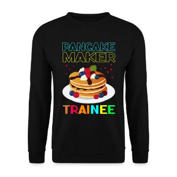 Pancakes Pancake Pancake Gift - Unisex Sweatshirt - black - Front - Alina (178cm) & Michal (187cm)