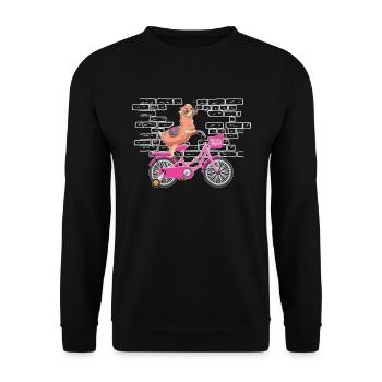 Lama Llama Vélo - Sweat-shirt Unisexe - noir - Devant - Alina (178cm) & Michal (187cm)