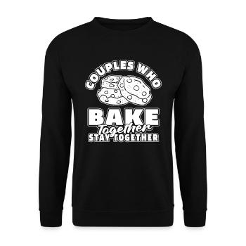 Baking Baker Bakery Couple - Sweat-shirt Unisexe - noir - Devant - Alina (178cm) & Michal (187cm)