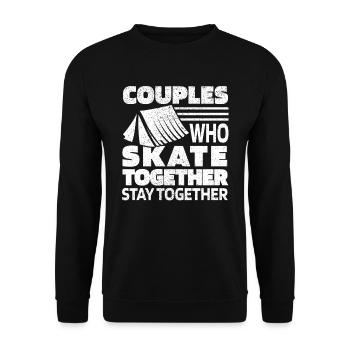 Tent Camping Camping Couple - Unisex Sweatshirt - black - Front - Alina (178cm) & Michal (187cm)