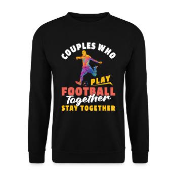 American Football Couple - Unisex Sweatshirt - black - Front - Alina (178cm) & Michal (187cm)