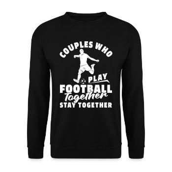 American Football Couple - Unisex Sweatshirt - black - Front - Alina (178cm) & Michal (187cm)