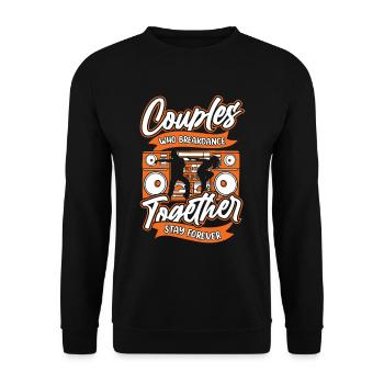 Breakdance Breakdancer Breakdancing Couple - Unisex Sweatshirt - black - Front - Alina (178cm) & Michal (187cm)