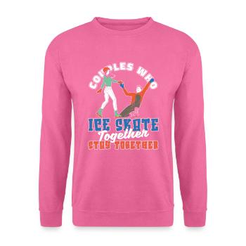 Schlittschuhlaufen Paar - Unisex Pullover - Pink - Vorne