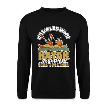Couple de kayakistes - Sweat-shirt Unisexe - noir - Devant - Alina (178cm) & Michal (187cm)