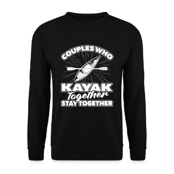 Kayaker couple - Unisex Sweatshirt - black - Front - Alina (178cm) & Michal (187cm)