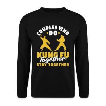 Kung Fu Couple - Unisex Sweatshirt - black - Front - Alina (178cm) & Michal (187cm)