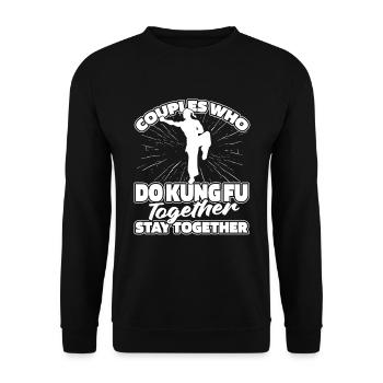 Kung Fu Couple - Unisex Sweatshirt - black - Front - Alina (178cm) & Michal (187cm)