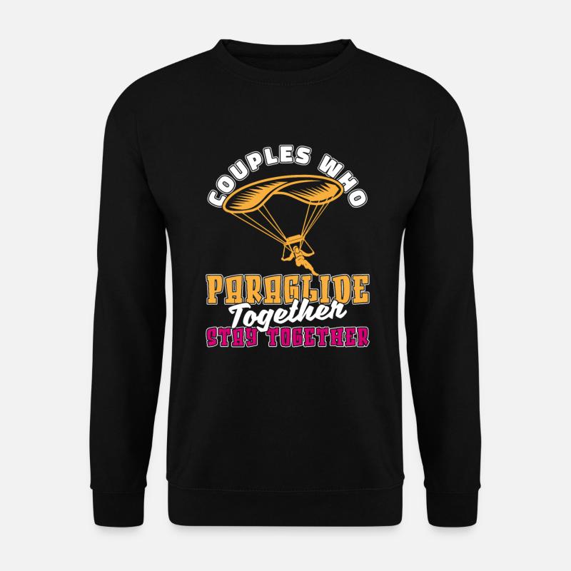Paragleiter Paragleiten Paar - Unisex Pullover - Schwarz