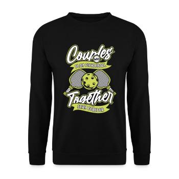 Pickleball pair - Unisex Sweatshirt - black - Front - Alina (178cm) & Michal (187cm)