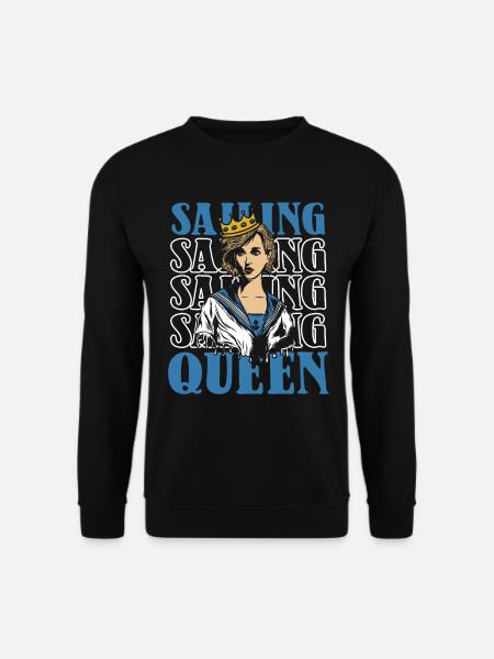 Sailing Sailboat Queen - Unisex Sweatshirt - black