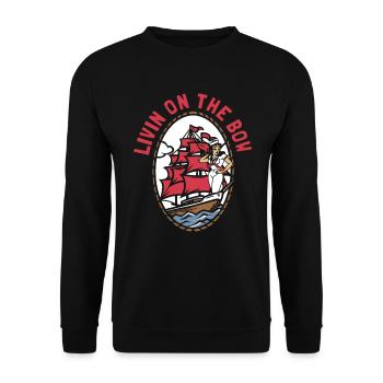 Voilier Marin Voilier Bow - Sweat-shirt Unisexe - noir - Devant - Alina (178cm) & Michal (187cm)