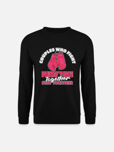 Muay Thai Thai Boxing Pair - Unisex Sweatshirt - black