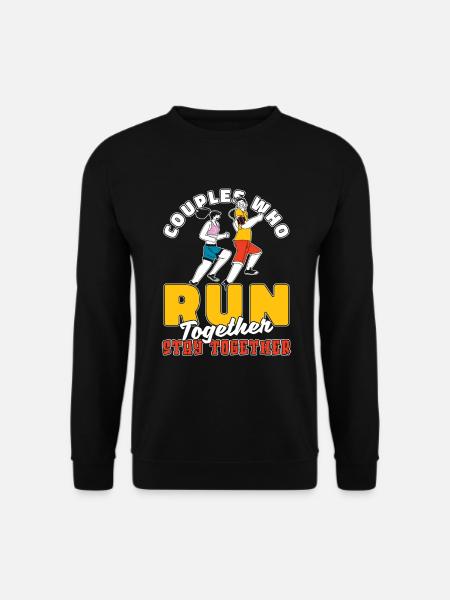 Runner Jogger Runner Running Couple - Unisex Sweatshirt - black