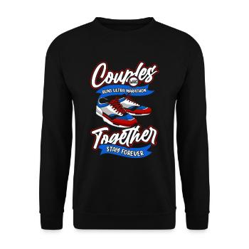 Ultramarathon Couple - Unisex Sweatshirt - black - Front - Alina (178cm) & Michal (187cm)