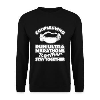 Ultramarathon Couple - Unisex Sweatshirt - black - Front - Alina (178cm) & Michal (187cm)
