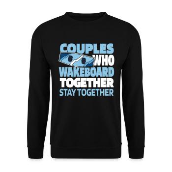 Wakeboard Wakeboarder Paar - Unisex Pullover - Schwarz - Vorne - Alina (178cm) & Michal (187cm)
