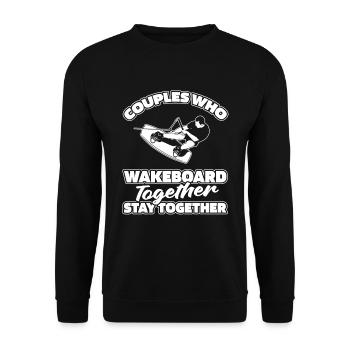 Wakeboard Wakeboarder Paar - Unisex Pullover - Schwarz - Vorne - Alina (178cm) & Michal (187cm)