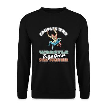 Wrestling Wrestler Paar - Unisex Pullover - Schwarz - Vorne - Alina (178cm) & Michal (187cm)
