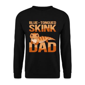 Bluetongued Skink Dad Blue Tongued Skink Gift - Unisex Sweatshirt - black - Front - Alina (178cm) & Michal (187cm)