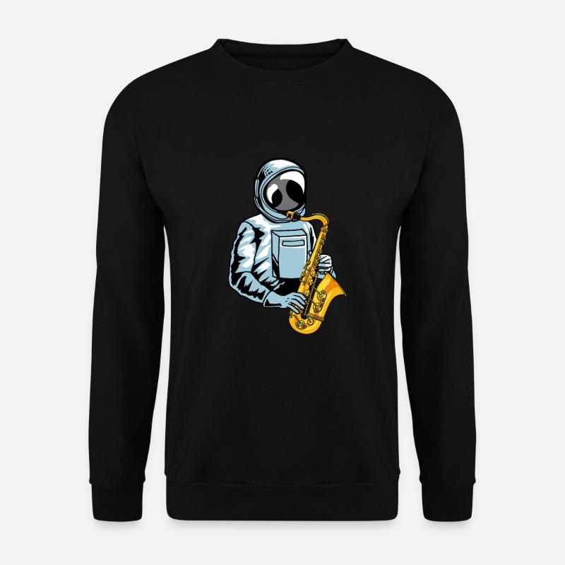 Saxophone Saxophone Astronaut - Unisex Sweatshirt - black