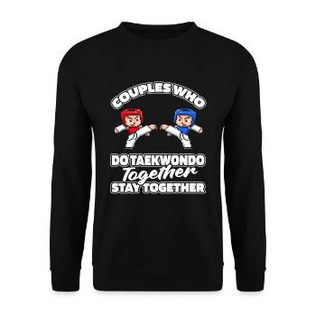 Taekwondo Pair - Unisex Sweatshirt - black - Front - Alina (178cm) & Michal (187cm)