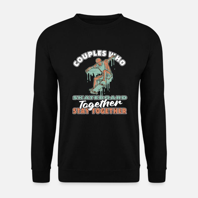 Skateboard Skater Couple - Unisex Sweatshirt - black