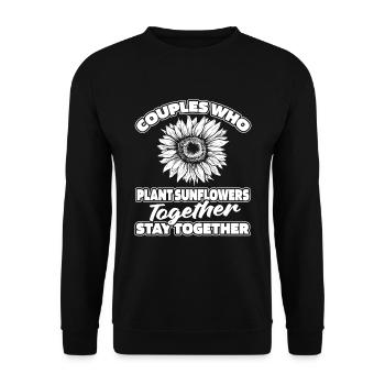 Sunflower Pair - Unisex Sweatshirt - black - Front - Alina (178cm) & Michal (187cm)