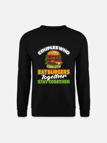 Burger Hamburger Paar - Unisex Sweatshirt - black