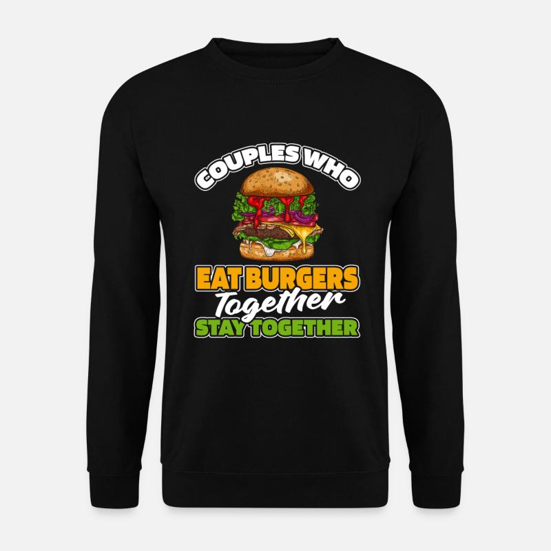 Burger Hamburger Paar - Unisex Sweatshirt - black