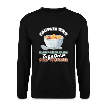 Breakfast Muesli Cereal Couple - Unisex Sweatshirt - black - Front - Alina (178cm) & Michal (187cm)