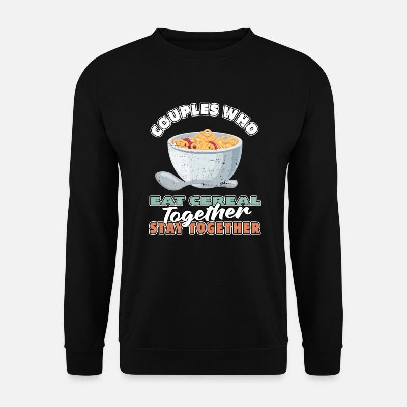 Breakfast Muesli Cereal Couple - Unisex Sweatshirt - black