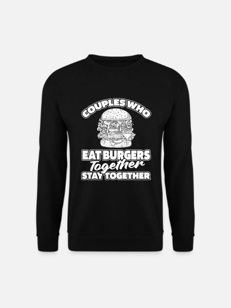 Burger Hamburger Paar - Unisex Sweatshirt - black