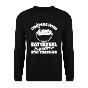 Breakfast Muesli Cereal Couple - Unisex Sweatshirt - black - Front - Alina (178cm) & Michal (187cm)