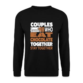 Chocolate Chocolate Pair - Unisex Sweatshirt - black - Front - Alina (178cm) & Michal (187cm)