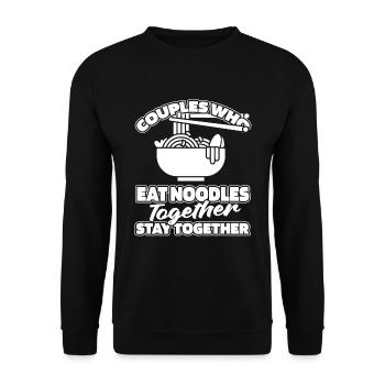 Noodles Couple - Unisex Sweatshirt - black - Front - Alina (178cm) & Michal (187cm)