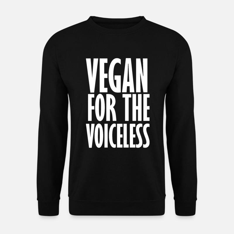 Vegan For The Voiceless - Veganer Spruch - Unisex Pullover - Schwarz